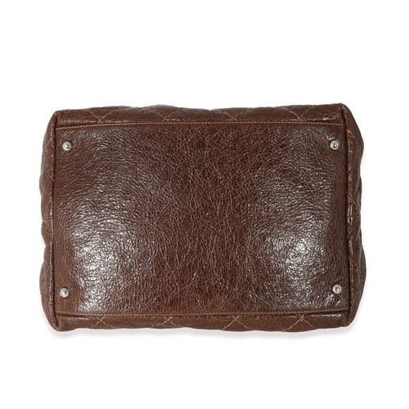 Chanel Brown Glazed Calfskin On The Road Drawstring Bucket Bag - Picture 4 of 7